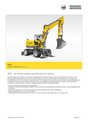व्हील एक्सकेवेटर Neuson 9503