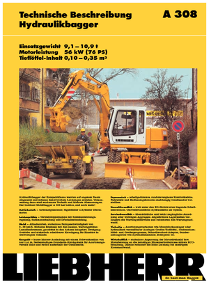 व्हील एक्सकेवेटर Liebherr A 308