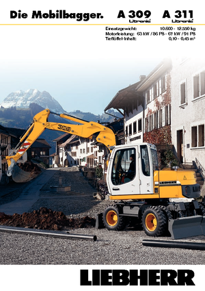 व्हील एक्सकेवेटर Liebherr A 309 Litronic