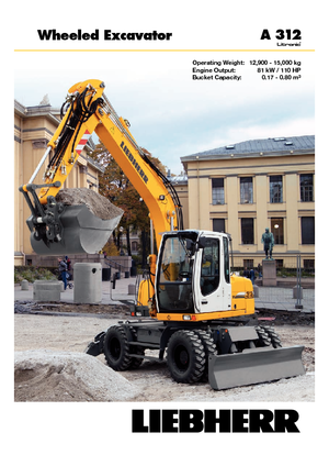 व्हील एक्सकेवेटर Liebherr A 312