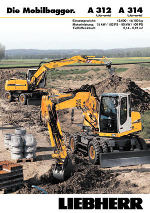 व्हील एक्सकेवेटर Liebherr A 312 Litronic