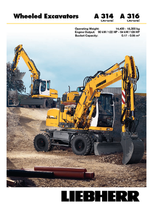 व्हील एक्सकेवेटर Liebherr A 314 Litronic