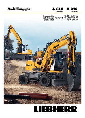 व्हील एक्सकेवेटर Liebherr A 314 Litronic
