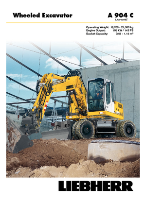 व्हील एक्सकेवेटर Liebherr A 904 C Litronic