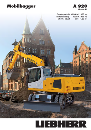 व्हील एक्सकेवेटर Liebherr A 920 Litronic