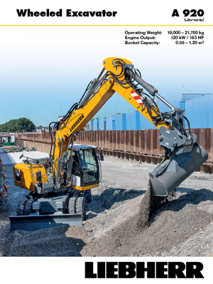 व्हील एक्सकेवेटर Liebherr A 920 Litronic