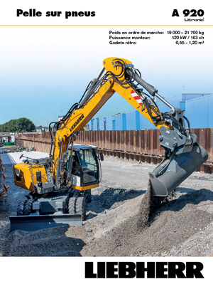 व्हील एक्सकेवेटर Liebherr A 920 Litronic