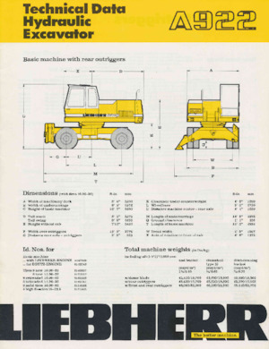 व्हील एक्सकेवेटर Liebherr A 922