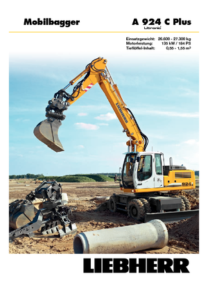 व्हील एक्सकेवेटर Liebherr A 924 C Plus Litronic
