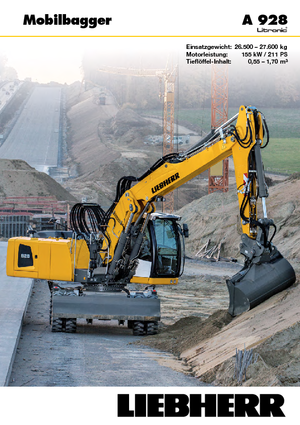व्हील एक्सकेवेटर Liebherr A 928 Litronic