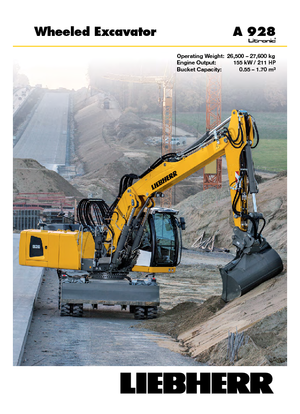 व्हील एक्सकेवेटर Liebherr A 928 Litronic