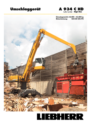 व्हील एक्सकेवेटर Liebherr A 934 C HD Litronic High Rise