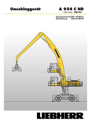 व्हील एक्सकेवेटर Liebherr A 954 C HD Litronic High Rise