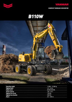 व्हील एक्सकेवेटर Yanmar B 110 PB