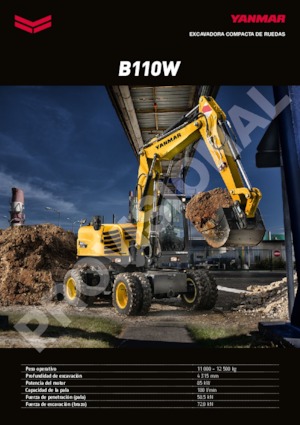 व्हील एक्सकेवेटर Yanmar B 110 PB