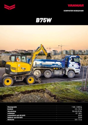 व्हील एक्सकेवेटर Yanmar B 75 2PB