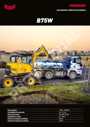 व्हील एक्सकेवेटर Yanmar B 75 2PB