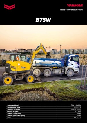 व्हील एक्सकेवेटर Yanmar B 75 2PB