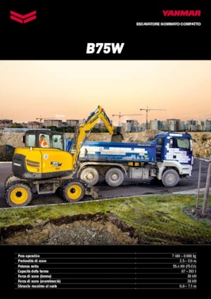 व्हील एक्सकेवेटर Yanmar B 75 2PB