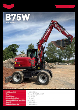 व्हील एक्सकेवेटर Yanmar B75W Zirkular 