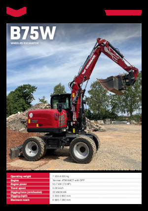 व्हील एक्सकेवेटर Yanmar B75W Zirkular 