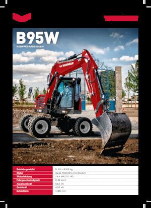 व्हील एक्सकेवेटर Yanmar B95W MB 