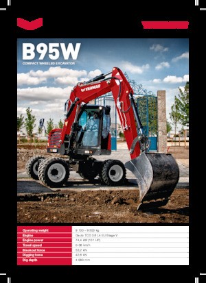 व्हील एक्सकेवेटर Yanmar B95W MB 