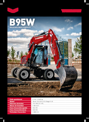 व्हील एक्सकेवेटर Yanmar B95W MB 