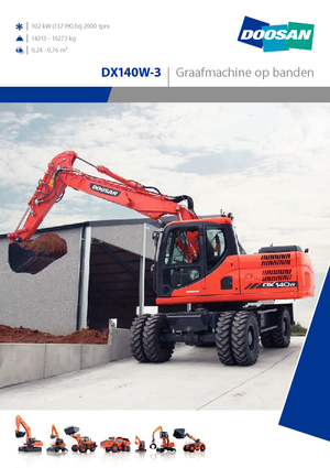 व्हील एक्सकेवेटर Doosan DX140W-3