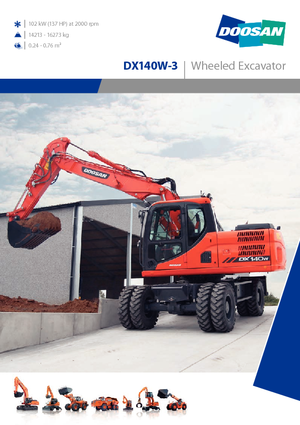 व्हील एक्सकेवेटर Doosan DX140W-3