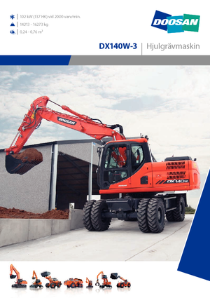 व्हील एक्सकेवेटर Doosan DX140W-3