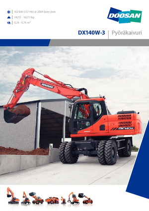 व्हील एक्सकेवेटर Doosan DX140W-3