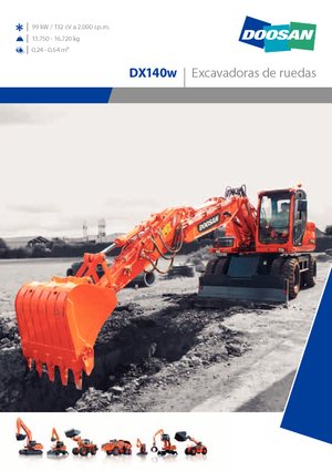 व्हील एक्सकेवेटर Doosan DX 140 W
