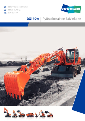 व्हील एक्सकेवेटर Doosan DX 140 W