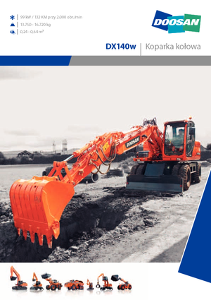 व्हील एक्सकेवेटर Doosan DX 140 W