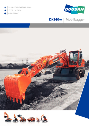 व्हील एक्सकेवेटर Doosan DX 140 W