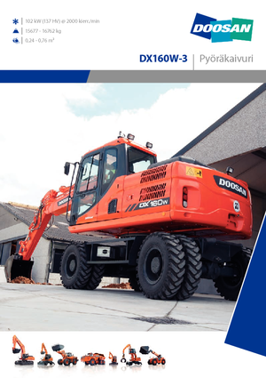 व्हील एक्सकेवेटर Doosan DX160W-3