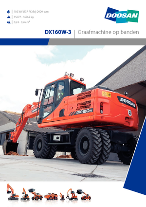 व्हील एक्सकेवेटर Doosan DX160W-3