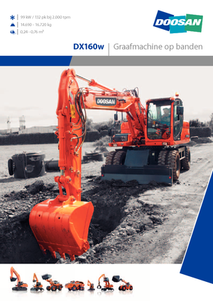 व्हील एक्सकेवेटर Doosan DX 160 W