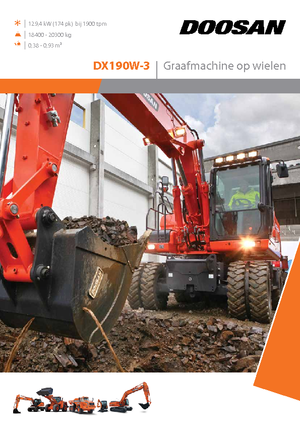 व्हील एक्सकेवेटर Doosan DX190W-3