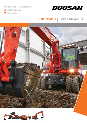 व्हील एक्सकेवेटर Doosan DX190W-3