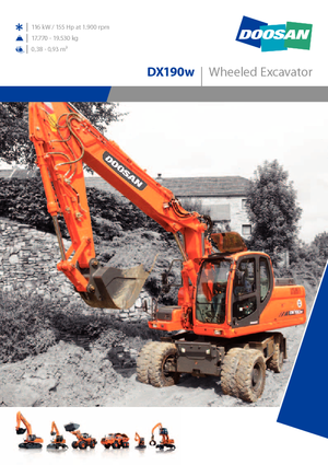 व्हील एक्सकेवेटर Doosan DX 190 W