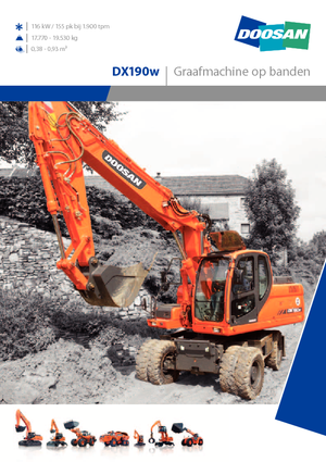 व्हील एक्सकेवेटर Doosan DX 190 W