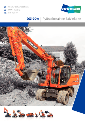 व्हील एक्सकेवेटर Doosan DX 190 W