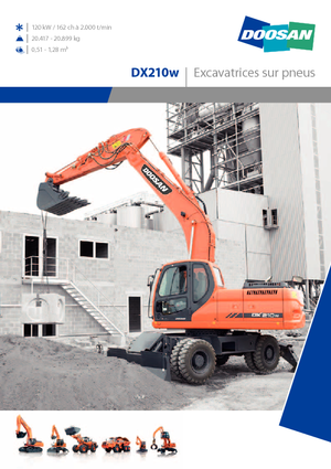 व्हील एक्सकेवेटर Doosan DX210W