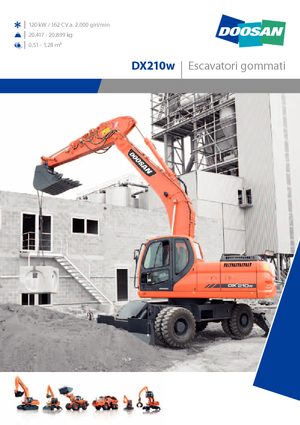 व्हील एक्सकेवेटर Doosan DX210W