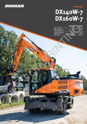 व्हील एक्सकेवेटर Doosan DX160W-7