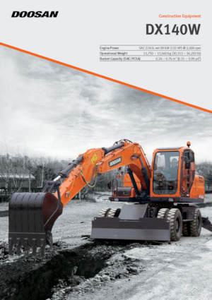 व्हील एक्सकेवेटर Doosan DX140W