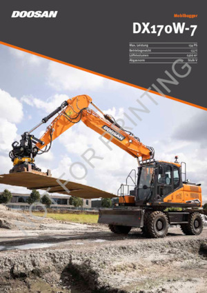 व्हील एक्सकेवेटर Doosan DX170W-7
