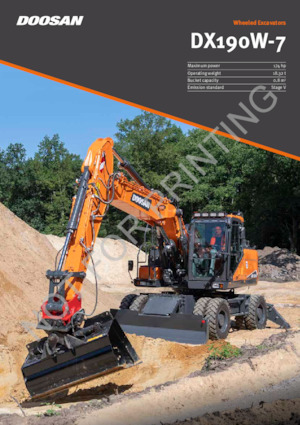 व्हील एक्सकेवेटर Doosan DX190W-7